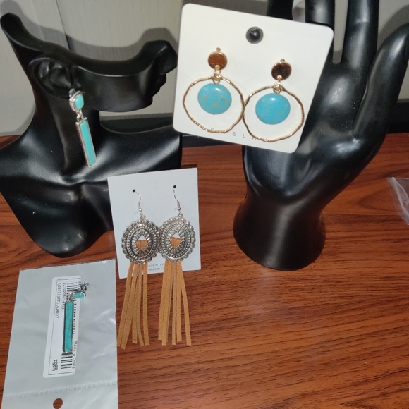 NWT-UPC 3 Pair of Bohemian and Western Earrings - Picture 2 of 3
